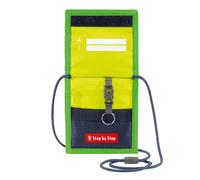 Step by Step Brustbeutel „Ninja Kimo“, mit Sichtfenster, Münzfach mit Reißverschluss, Schlüsselbefestigung, zum Umhängen, für die 1. bis 4. Klasse, schwarz