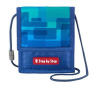 Step by Step Brustbeutel „Space Craft Spike“, blau-grün, mit Sichtfenster, Münzfach mit Reißverschluss, Schlüsselbefestigung, zum Umhängen, für Kinder ab der 1. Klasse