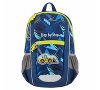 Step by Step Rucksack-Set KIGA Maxi „Bagger Bobby“, mit separaten Innenfach, ergonomischer Mini-Rucksack mit höhenverstellbarem Brustgurt, Kita, Kindergarten & Freizeit, ab 3 Jahren, 10l, blau-gelb