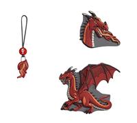 Step by Step Magic MAGS Dragon Drako, rot-grau, 3-teilig, 2 Magnet-Applikationen und 1 Anhänger, Ergänzung für Schulranzen oder Vorschulrucksack