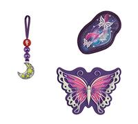 Step by Step Magic MAGS Glow Butterfly Night Ina, rosa, Glow in the Dark-Effekt & wechselbare Motive, 3-teilig, 2 Magnet-Applikationen und 1 Anhänger, Ergänzung für Schulranzen oder Rucksack