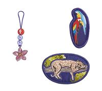 Step by Step Magic Mags „Jungle Cat“, 3-teilig, 2 Magnet-Applikationen und 1 Anhänger, als Ergänzung für den Schulranzen oder Vorschulrucksack, für Mädchen