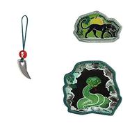 Step by Step Magic MAGS Jungle Snake Naga, grün-grau, 3-teilig, 2 Magnet-Applikationen und 1 Anhänger, Ergänzung für Schulranzen oder Vorschulrucksack