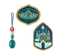 Step by Step Magic Mags „Magic Castle“, 3-teilig, 2 Magnet-Applikationen und 1 Anhänger, als Ergänzung für den Schulranzen oder Vorschulrucksack, für Mädchen