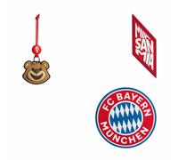Step by Step Magic Mags FC Bayern „Mia san Mia“, 3-teilig, 2 Magnet-Applikationen und 1 Anhänger, Fußball, MIA SAN MIA, FC Bayern - Logo, passend zum Schulranzen oder Vorschulrucksack