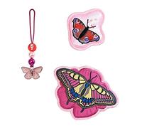 Step by Step Magic Mags „Natural Butterfly“, 3-teilig, 2 Magnet-Applikationen und 1 Anhänger, als Ergänzung für den Schulranzen oder Vorschulrucksack, für Mädchen