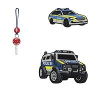 Step by Step Magic Mags „Police Truck Charly“, 3-teilig, 2 Magnet-Applikationen und 1 Anhänger, Polizei, passend zum Schulranzen oder Vorschulrucksack