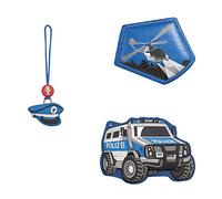 Step by Step Magic Mags Police Truck Diego“, 3-teilig, 2 Magnet-Applikationen und 1 Anhänger, als Ergänzung für den Schulranzen oder Vorschulrucksack, für Jungen