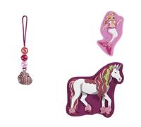Step by Step Magic Mags Schleich® bayala® Underwater Unicorn“, 3-teilig, 2 Magnet-Applikationen und 1 Anhänger, als Ergänzung für den Schulranzen oder Vorschulrucksack, für Mädchen