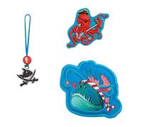 Step by Step Magic Mags Spiegelburg „Capt'n Sharky Leuchtfisch“, 3-teilig, 2 Magnet-Applikationen und 1 Anhänger, Ergänzung für den Schulranzen, 37g