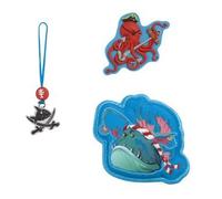 Step by Step Magic Mags Spiegelburg „Capt'n Sharky Leuchtfisch“, 3-teilig, 2 Magnet-Applikationen und 1 Anhänger, Ergänzung für den Schulranzen, 37g