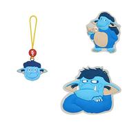 Step by Step Magic Mags Spiegelburg „Der Grolltroll, Grumpy“, 3-teilig, 2 Magnet-Applikationen und 1 Anhänger, als Ergänzung für den Schulranzen oder Vorschulrucksack, für Jungen