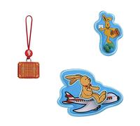 Step by Step Magic Mags Spiegelburg „Felix der Hase, Weltreise“, 3-teilig, 2 Magnet-Applikationen und 1 Anhänger, als Ergänzung für den Schulranzen oder Vorschulrucksack, für Jungen und Mädchen