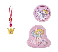 Step by Step Magic Mags Spiegelburg „Prinzessin Lillifee, Rosarien“, 3-teilig, 2 Magnet-Applikationen und 1 Anhänger, als Ergänzung für den Schulranzen oder Vorschulrucksack, für Mädchen