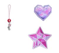 Step by Step Magic Mags „Star Stella“, 3-teilig, 2 Magnet-Applikationen und 1 Anhänger, Stern, Herz, passend zum Schulranzen oder Vorschulrucksack