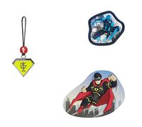 Step by Step Magic MAGS „Superhero Joris“, 3-teilig, 2 Magnet-Applikationen und 1 Anhänger, Ergänzung für Schulranzen oder Vorschulrucksack, blau-gelb-grau-rot-schwarz