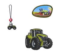 Step by Step Magic Mags Tractor Jimmy, 3-teilig, 2 Magnet-Applikationen und 1 Anhänger, Landwirtschaft, passend zum Schulranzen oder Vorschulrucksack