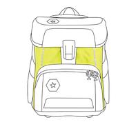 Step by Step Neon Pull-Over für Space Schulranzen, gelb, Reflektorüberzug mit Leuchteffekt für mehr Sichtbarkeit, einfache Anbringung