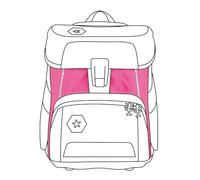 Step by Step Neon Pull-Over für Space Schulranzen, pink, Reflektorüberzug mit Leuchteffekt für mehr Sichtbarkeit, einfache Anbringung