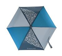 Step by Step Regenschirm Blue, türkis-blau, Magic Rain Effect, Doppler für Kinder, inkl. Farbwechsel, Tasche und Handschlaufe, für die 1. bis 4. Klasse