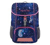 Step by Step Rucksack-Set Kid Reflect „Star Seahorse Zoe“, mit Sitzkissen, ergonomischer Mini-Ranzen mit höhenverstellbarem Brustgurt, für Kindergarten, Vorschule und Freizeit, 13 l, blau-lila