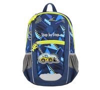 Step by Step Rucksack-Set KIGA Maxi „Bagger Bobby“, mit separaten Innenfach, ergonomischer Mini-Rucksack mit höhenverstellbarem Brustgurt, Kita, Kindergarten & Freizeit, ab 3 Jahren, 10l, blau-gelb
