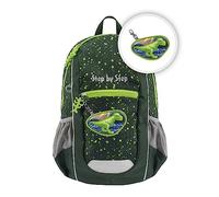 Step by Step Rucksack-Set KIGA Maxi „Dino Nilo“, grün | separates Innenfach, ergonomisch, höhenverstellbarer Brustgurt, für KITA, Kindergarten, Freizeit, ab 3 Jahren, 10 l