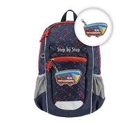 Step by Step Rucksack-Set KIGA Maxi „Fire Truck Finn“, rot | separates Innenfach, ergonomisch, höhenverstellbarer Brustgurt, für KITA, Kindergarten, Freizeit, ab 3 Jahren, 10 l