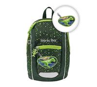 Step by Step Rucksack-Set KIGA MINI „Dino Nilo“, grün, ergonomischer Rucksack mit höhenverstellbaren Brustgurt, für Kindergarten, Kinderkrippe & Kita, ab 12 M+, Kleinkinder, 6l