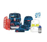Step by Step Schulranzen-Set 2IN1 Plus „Tractor Freddy“, 9-teilig, blau, ergonomischer 19L Tornister, höhenverstellbar mit Hüft- und Brustgurt für Jungen ab der 1. Klasse