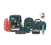 Step by Step Schulranzen-Set 2IN1 PLUS „Wild T-Rex Taro“, 10-teilig, grün, ergonomischer 19L Tornister, höhenverstellbar mit Hüft- und Brustgurt für Jungen ab der 1. Klasse
