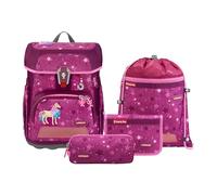 Step by Step Schulranzen-Set Cloud schleich® bayala® „Marshmallow Einhorn“ 5-teilig, rosa, ergonomischer Tornister mit Reflektoren, höhenverstellbar mit Easy Belt für Kinder ab der 1. Klasse, 19L