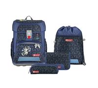 Step by Step Schulranzen-Set Cloud Star Astronaut Cosmo, 5-teilig, blau, Astronaut-Design, ergonomischer Tornister mit Reflektoren, höhenverstellbar mit Hüftgurt, für die 1. bis 4. Klasse, 19L