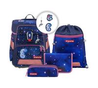 Step by Step Schulranzen-Set Space Reflect „Star Seahorse Zoe“ 5-teilig, ergonomischer Tornister, Reflektoren, höhenverstellbar, Hüftgurt, Grundschule, 1. Klasse, 20L, lila-schwarz
