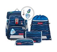 Step by Step Schulranzen-Set Space „Soccer Lars“ 5-teilig, ergonomischer Tornister, höhenverstellbar mit Hüftgurt, für die Grundschule, ab der 1. Klasse, 20L, blau, Fußball-Design