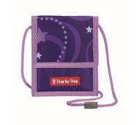 Step by Step Brustbeutel „Pegasus Emily“, mit Sichtfenster, Münzfach mit Reißverschluss, Schlüsselbefestigung, zum Umhängen, für die 1. bis 4. Klasse, lila