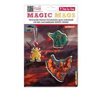 Step by Step - Step by Step Ranzen Accessoire MAGIC MAGS schleich® Magnet Kunststoff mehrfarbig Lava Dragon mehrfarbig