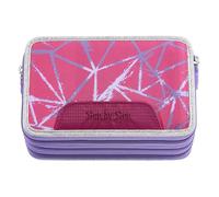 Step by Step XXL-Mäppchen „Star Stella“, 43-teilig, lila-rosa, Stern-Design, mit Leuchteffekt, mit Schreibutensilien vorbestückt, für Mädchen ab der 1. Klasse