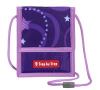 Step by Step Brustbeutel „Pegasus Emily“, mit Sichtfenster, Münzfach mit Reißverschluss, Schlüsselbefestigung, zum Umhängen, für die 1. bis 4. Klasse, lila