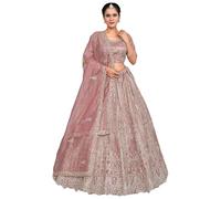 STEP N SHOP.COM Indische Frauen Netz Party Wear Stickerei Arbeit Lehenga Choli 12747a, 2, Small