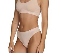 STEP ONE Smoothfit Seamless Thong for Women. Ultra-Soft, Breathable Bamboo Moisture Wicking Underwear Women, No VPL, Hypoallergenic, Everyday Comfort Thong Nude Sand X-Large