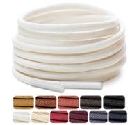 Stepace 2 Paar - Runde Gewachst Schnürsenkel Reißfest Oxford Ersatz Schuhbänder für Business Schuhe Anzugschuhe, ca. Ø 2,5-3 mm, 66 cm - 135 cm Länge