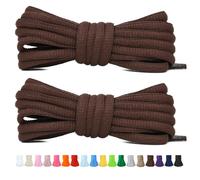 Stepace 2 Paar Runde Schnürsenkel für Turnschuhe 60cm - 200cm Länge 18 farbige Schnürsenkel Braun 80cm