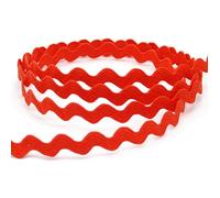 Stephanoise Zackenlitze, 5/8mm, zick Zack, nähen, Meterware, 1meter (rot-orange)