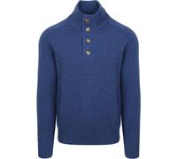 Steppin' Out Mocker Pullover Lammwolle Royal Blau - Größe XL Dunkelblau XL