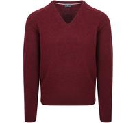Steppin' Out Pullover V-Ausschnitt Lammwolle Bordeaux - Größe S Rot S