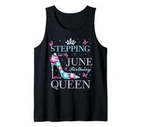 Stepping Into My June Birthday Like A Queen Juni Bday Party Tank Top