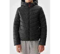 Steppjacke 4F, Jungen, Gr. 152, schwarz (deep schwarz), angeraute Sweatware, Obermaterial: 100% Polyamid. Futter: 100% Polyester. Wattierung: 100% Polyester, unifarben, hoch geschlossener Ausschnitt, 