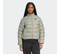 Steppjacke ADIDAS SPORTSWEAR "ESSENTIALS CLIMAWARM 3-STREIFEN N", Damen, Gr. XL, grün (silber pebble), Obermaterial: 100% Polyester. Wattierung: 100% Polyester, Jacken Steppjacke (37366125-XL) silber