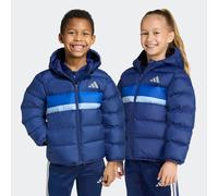 Steppjacke ADIDAS SPORTSWEAR "KUNSTDAUNEN KINDER", Jungen, Gr. 122, blau (dunkelblau, royal blau, glow blau), Obermaterial: 100% Polyester. Wattierung: 100% Polyester, Jacken Steppjacke, für Kinder, m